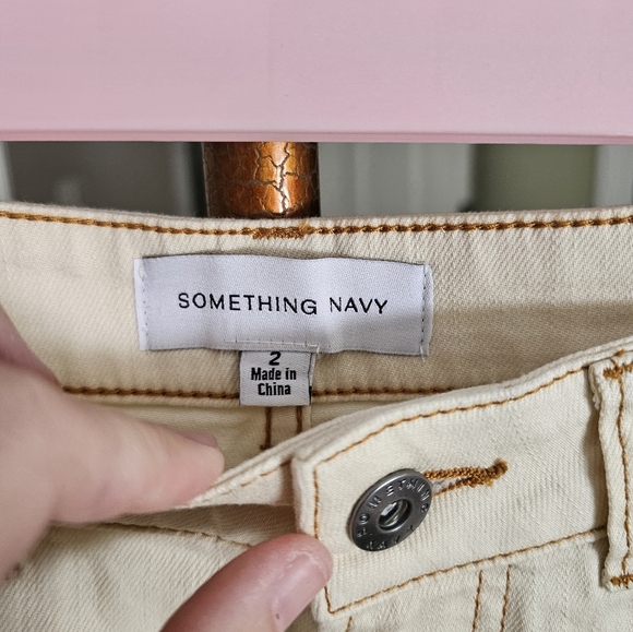 $135 Something Navy Straight Leg Mom Jeans - Picture 6 of 15